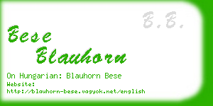 bese blauhorn business card